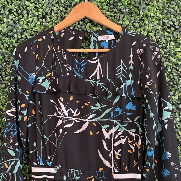 Parker Joelle Ruffle Trim Floral Dress - Picture 3 of 9